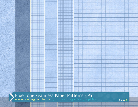 مجموعه پترن فتوشاپ - Blue Tone Seamless Paper | رضاگرافیک